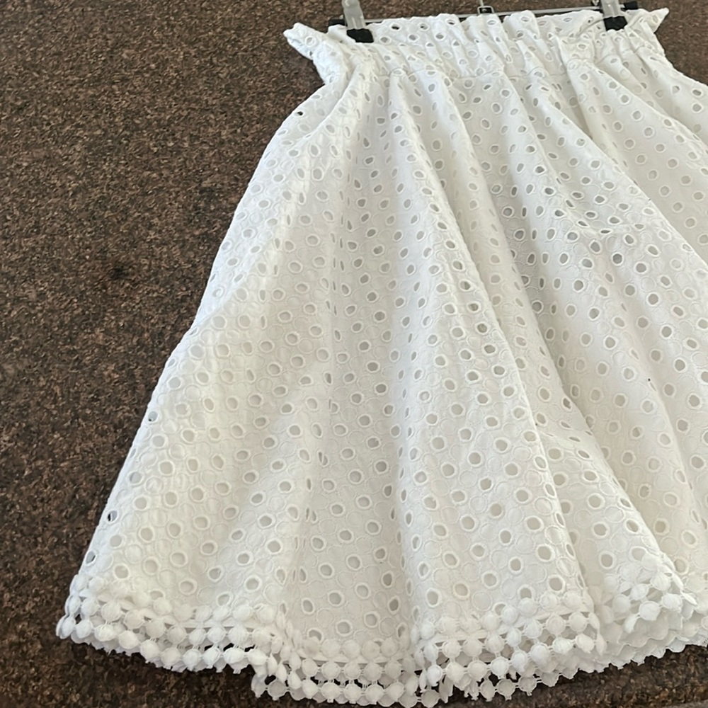 AQUILANO RIMONDI Italy ladies white eyelet skirt-L-GORGEOUS! - Picture 2 of 11